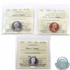Image 1 : 1-cent 1965 Small Beads Blunt 5, 5-cent & 10-cent ICCS Certified PL-66 Heavy Cameo. 5-cent is tied f