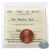 Image 1 : 1-cent 1983 Far Beads ICCS Certified MS-67 Red