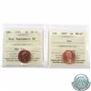 Image 1 : 1-cent 1997 & 1999 Numismatic BU ICCS Certified MS-67 Red. Both are tied for finest known. 2pcs