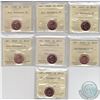 Image 1 : 1-cent 1998W, 2000W, 2001P, 2002P, 2003P, 2005P & 2006P ICCS Certified MS-67 Numismatic BU. 7pcs