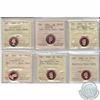 Image 1 : 1-cent 2003 Coronation, 2003 Gold ML, 2007 Non Magnetic, 2x 2008 Non Magnetic & 2010 Commemorative I