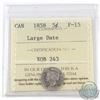 Image 1 : 5-cent 1858 Large Date ICCS Certified F-15