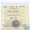 Image 1 : 5-cent 1870 Flat Border ICCS Certified EF-40