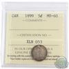 Image 1 : 5-cent 1899 ICCS Certified MS-60