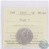 Image 1 : 5-cent 1977 High 7 ICCS Certified MS-65. Tied for 2nd highest grade with only 6 graded higher!