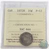 Image 1 : 10-cent 1872H ICCS Certified F-12