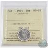 Image 1 : 10-cent 1945 ICCS Certified MS-65