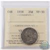 Image 1 : 20-cent 1858 ICCS Certified VF-30