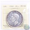 Image 1 : Silver $1 1946 ICCS Certified MS-64! Nice original coin with soft hints of purple and rose toning th