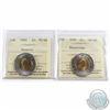 Image 1 : $2 1999 Nunavut & 2000 Knowledge ICCS Certified MS-66. 2pcs