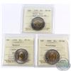 Image 1 : $2 1999 Polar Bear Numismatic BU, 1999 Nunavut & 2000 Knowledge ICCS Certified MS-66. 3pcs