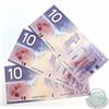 Image 1 : BC-63b. 3 Consecutive 2001 Bank of Canada $10, Knight-Dodge, S/N: FDZ9770071-73 all in UNC Condition