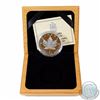 Image 1 : RCM Issue: 1989 Canada $5 1oz Fine Silver Proof Maple Leaf in Wooden Display Box with COA (Coin tone