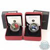 Image 1 : RCM Lot: 2x 2007 Canada 25-cent Coloured Bird Coins - Red-breasted Nuthatch & Ruby-throated Hummingb