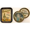 Image 1 : 3 Different Beer Trays: Satin Cigarettes, Schmidt's Beer, and Seilheimer's Ginger Beer