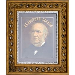 Large Gladstone Cigar Framed Advertisement