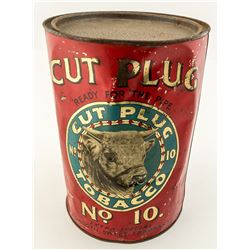 Cut Plug Tobacco Vintage Tin Can