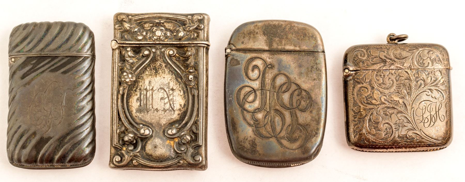 Combination Match Case Four Engraved Match Cases