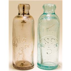 Two BODE No. 5 Soda Bottles