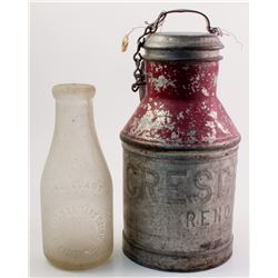 Milk Can and Milk Bottle