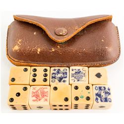 Dice Game in Leather Pouch