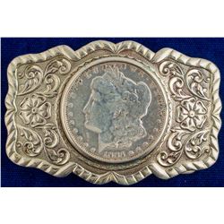 1885 Morgan Dollar Nickel Silver Belt Buckle