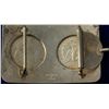 Image 2 : Western Belt Buckle with Two 1885 Morgan Silver Dollars