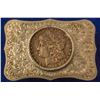 Image 1 : 1888 Morgan Silver Dollar Western Belt Buckle