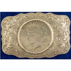 1922 Peace Dollar Sterling Belt Buckle