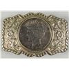 Image 1 : 1925 Peace Dollar Sterling Belt Buckle