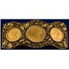 Image 1 : Gold Nugget Belt Buckle with Three Gold Coins
