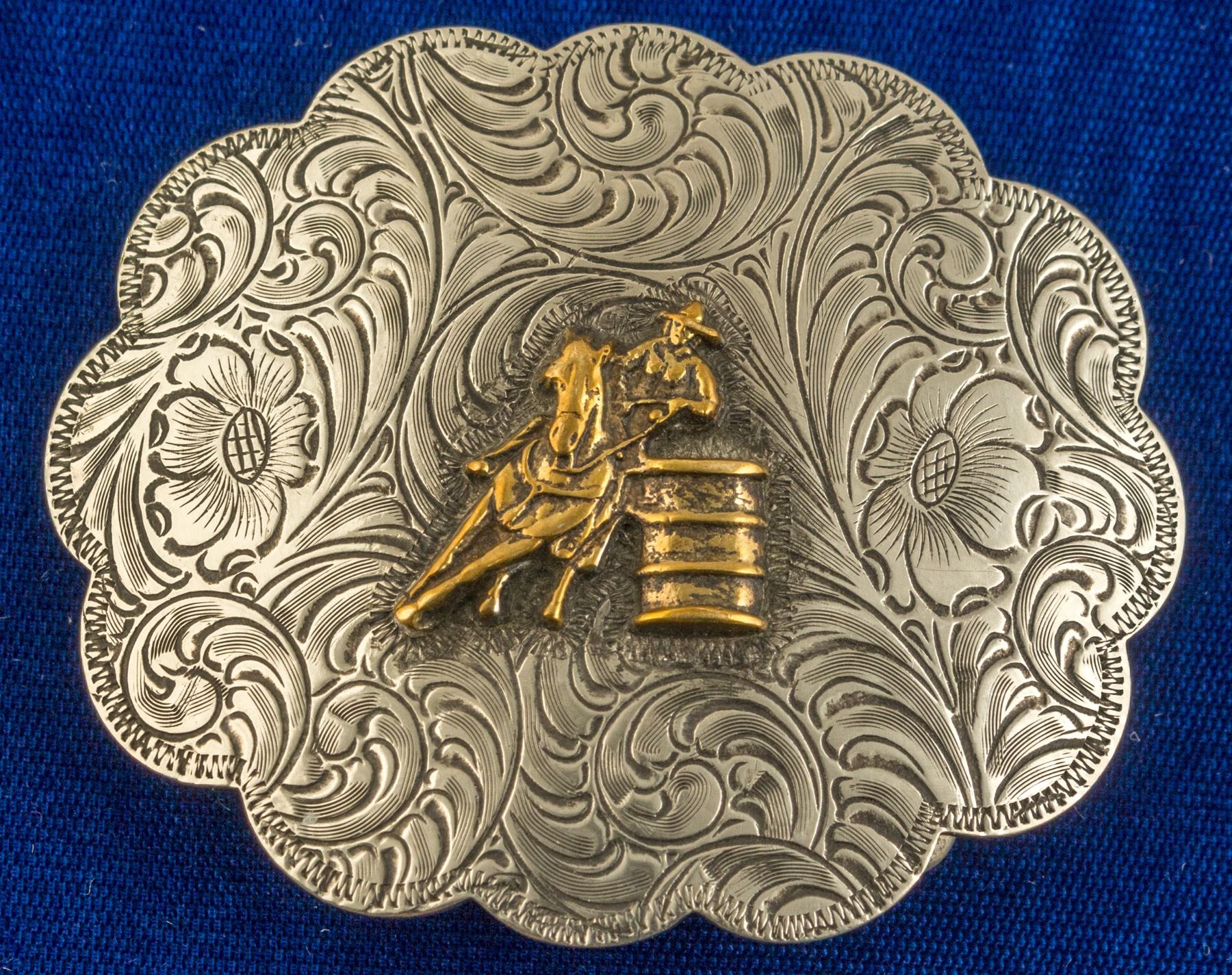 Barrel Racing Cowboy Western Belt Buckle - Holabird Western Americana ...