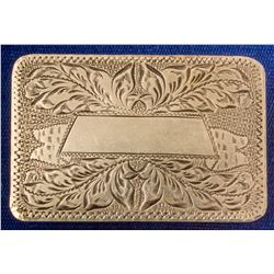 Empty Scrolled Sterling Silver Belt Buckle