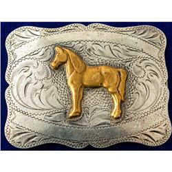 Gold Stallion Western Belt Buckle