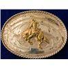 Image 1 : Men's Gold/Silver Cowboy Belt Buckle