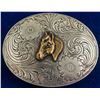 Image 1 : Oval Western Horse Head Belt Buckle