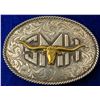 Image 1 : SMH Gold Bull Head Silver Western Belt Buckle