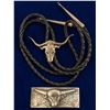 Image 1 : Steer Head Bolo Tie and Belt Buckle Lot
