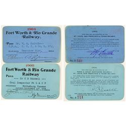 Fort Worth & Rio Grande Railway Annual Passes (1904 & 1908)