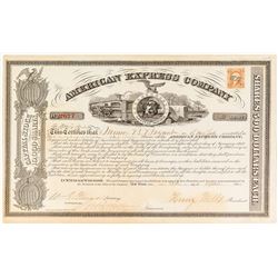 American Express Company Stock Certificate (Signed by Fargo, Wells, & Holland)