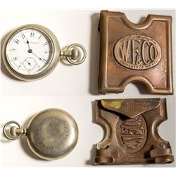 Wells Fargo Pocket Watch and Belt Buckle