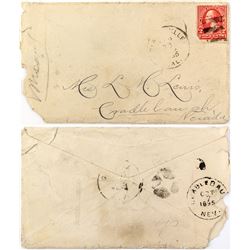 R-9 Cradlebaugh,Nevada used as a Received Cancel on Back of Cover