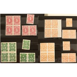 Four Sets of Nevada Revenue Stamp Groups