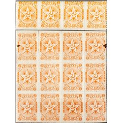 Large Nevada Revenue Stamp Blocks