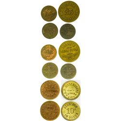 Six Nevada City Tokens