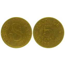 Scheelite Mine Store Token (Rawhide, Nevada)