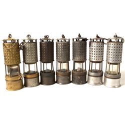 Seven Different Koehler Safety Lamps