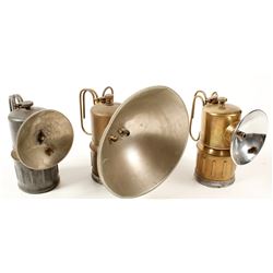 Three Justrite Superintendent Lamps