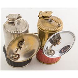 Two Tall Body Justrite Lamps