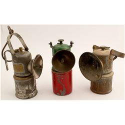 Three Mining Lamps